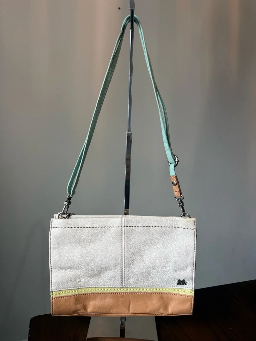 THE SAK Iris Multi Colored Leather 3-way Demi Clutch Crossbody Shoulder Bag